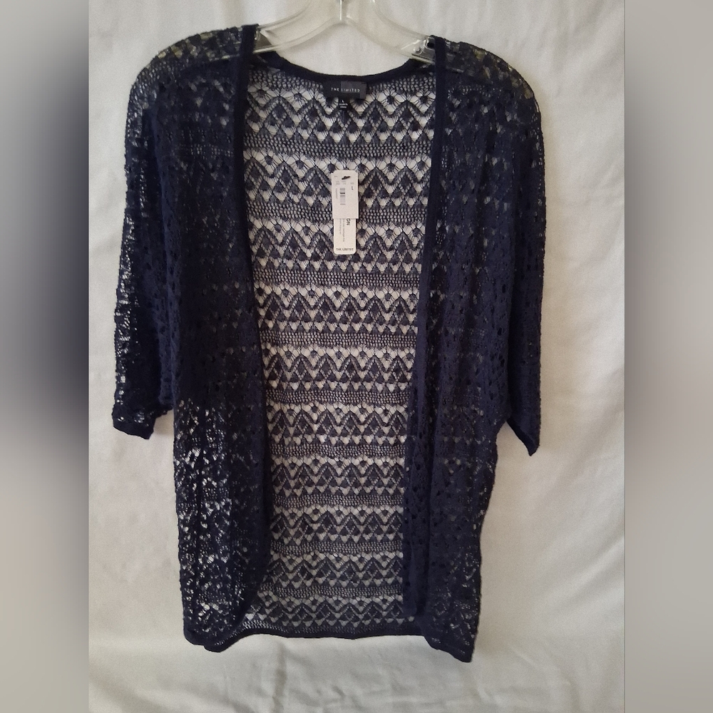NWT Limited Navy Lace Open Cardigan